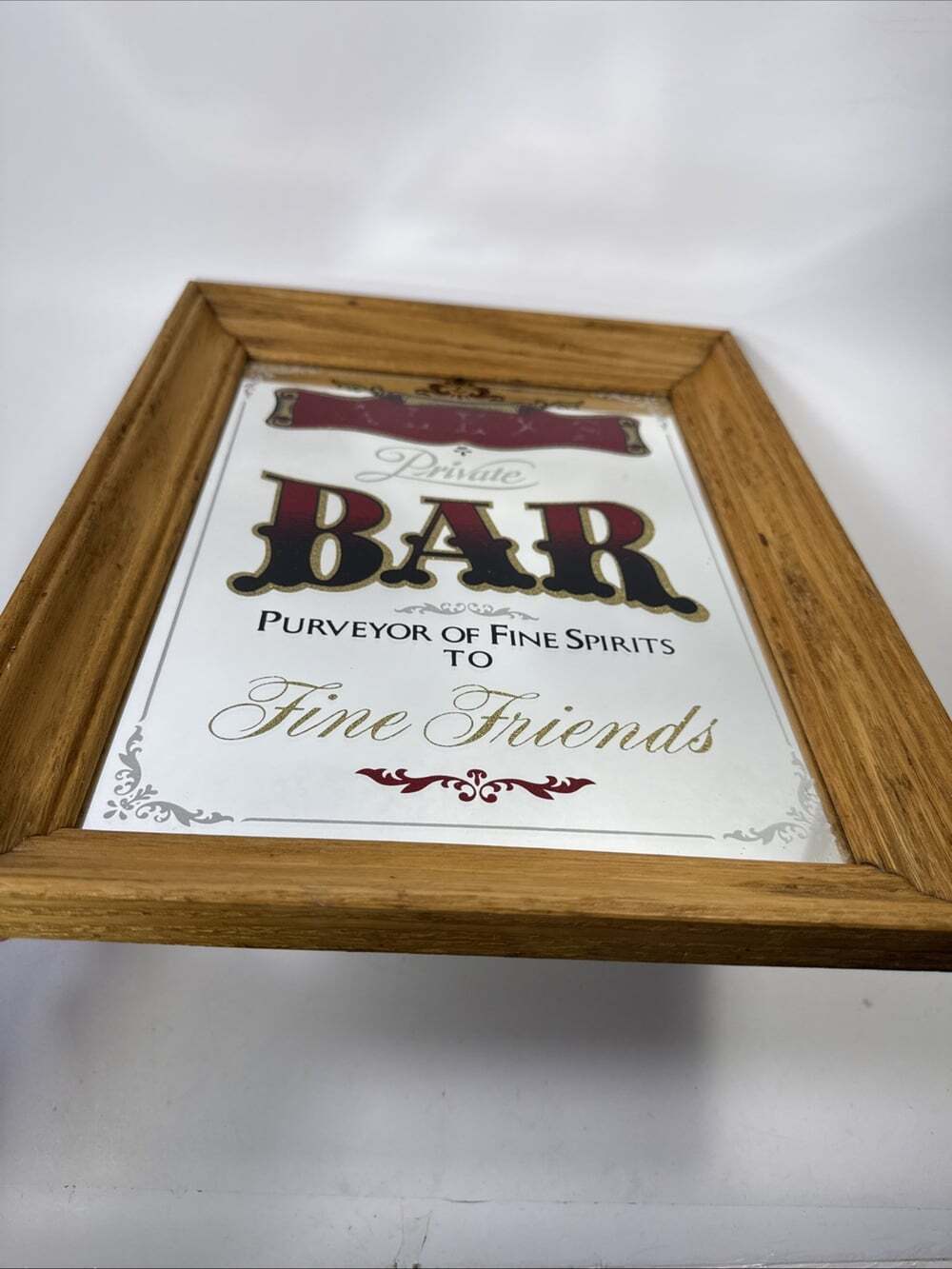 Outlaw's Private Bar Purveyor of Fine Spirits to Fine Friends Mirror Framed - Picture 6 of 7